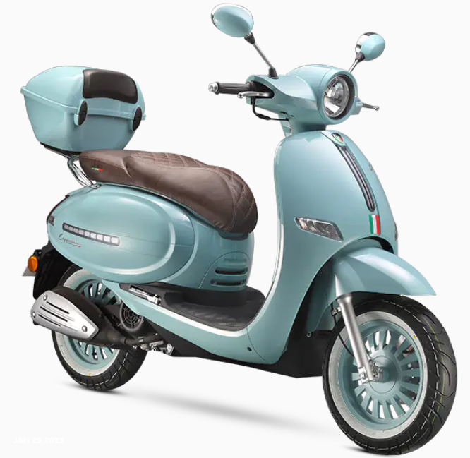 ¿Cuáles son las ventajas del scooter de estilo retro cappuccino?